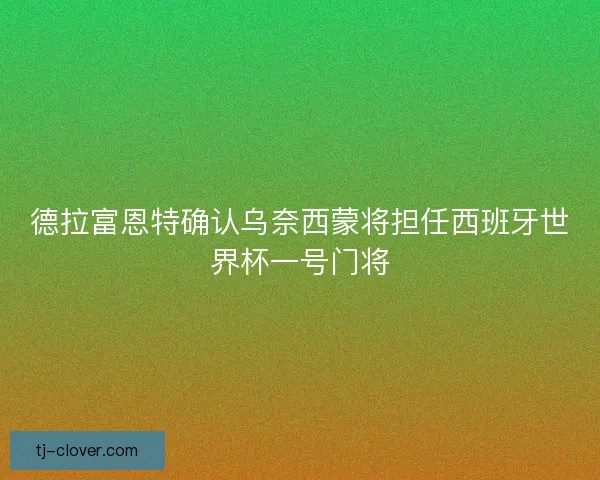 德拉富恩特确认乌奈西蒙将担任西班牙世界杯一号门将 德拉富恩特确认乌奈西蒙将担任西班牙世界杯一号门将